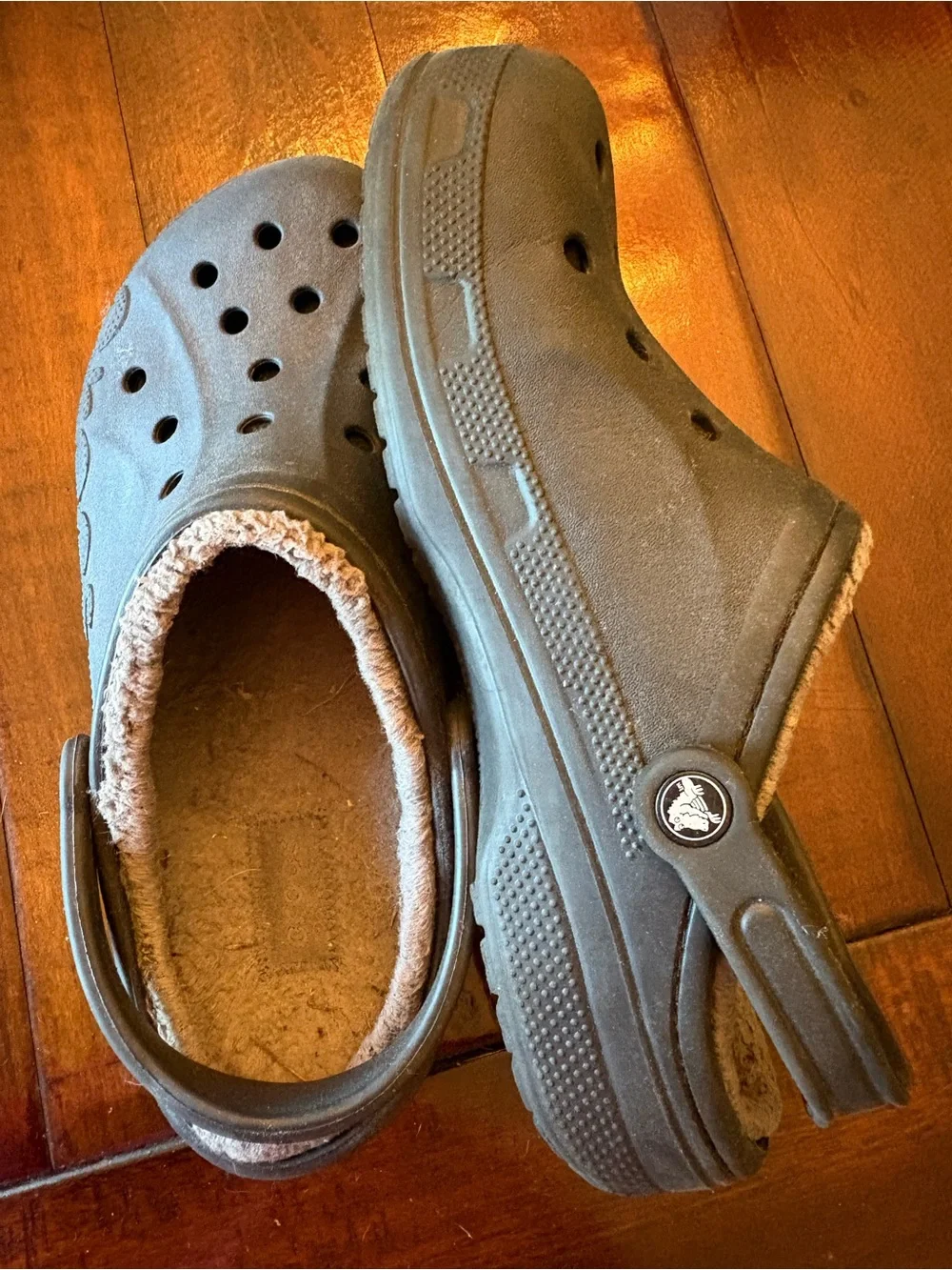 CROCS Men's Black Lined Clog Sandals